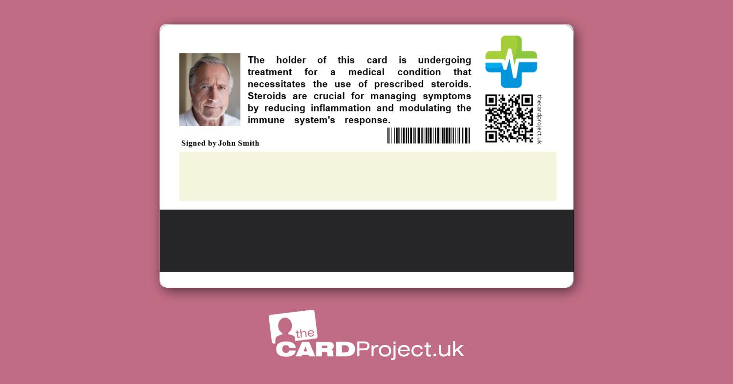 Steroid Therapy Premium Medical ID Card (REAR)